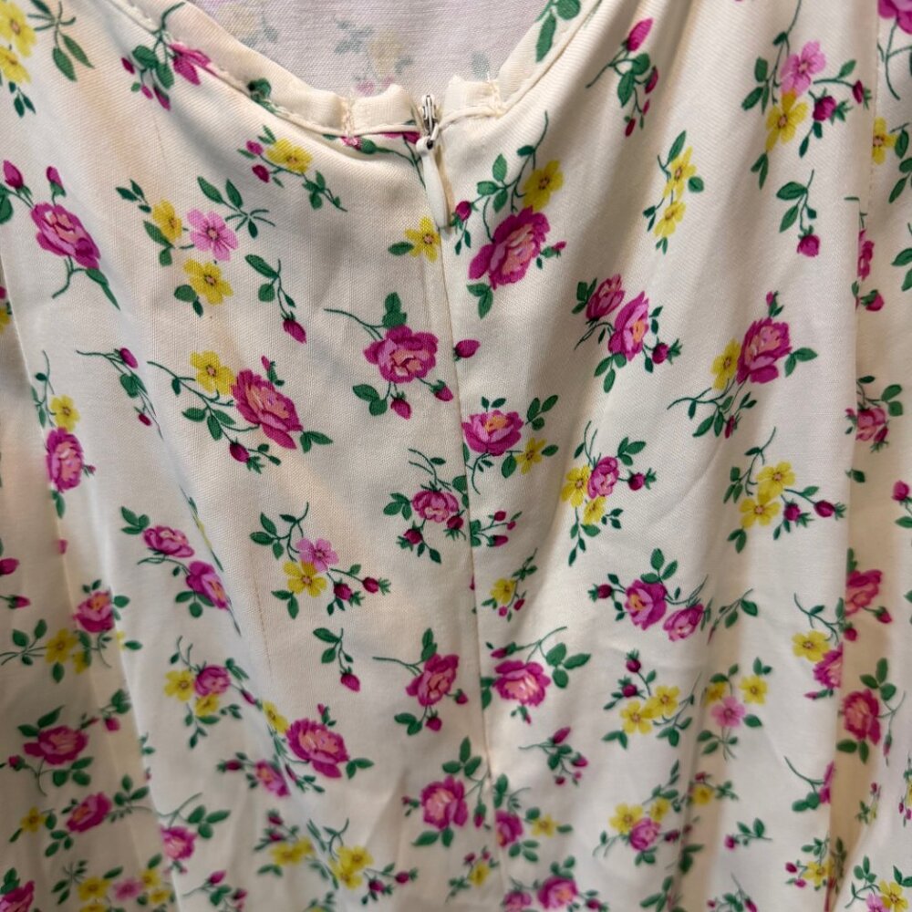Zara Floral Slip Dress NWT large A Line Open Back Summer Cottage core - Picture 9 of 9